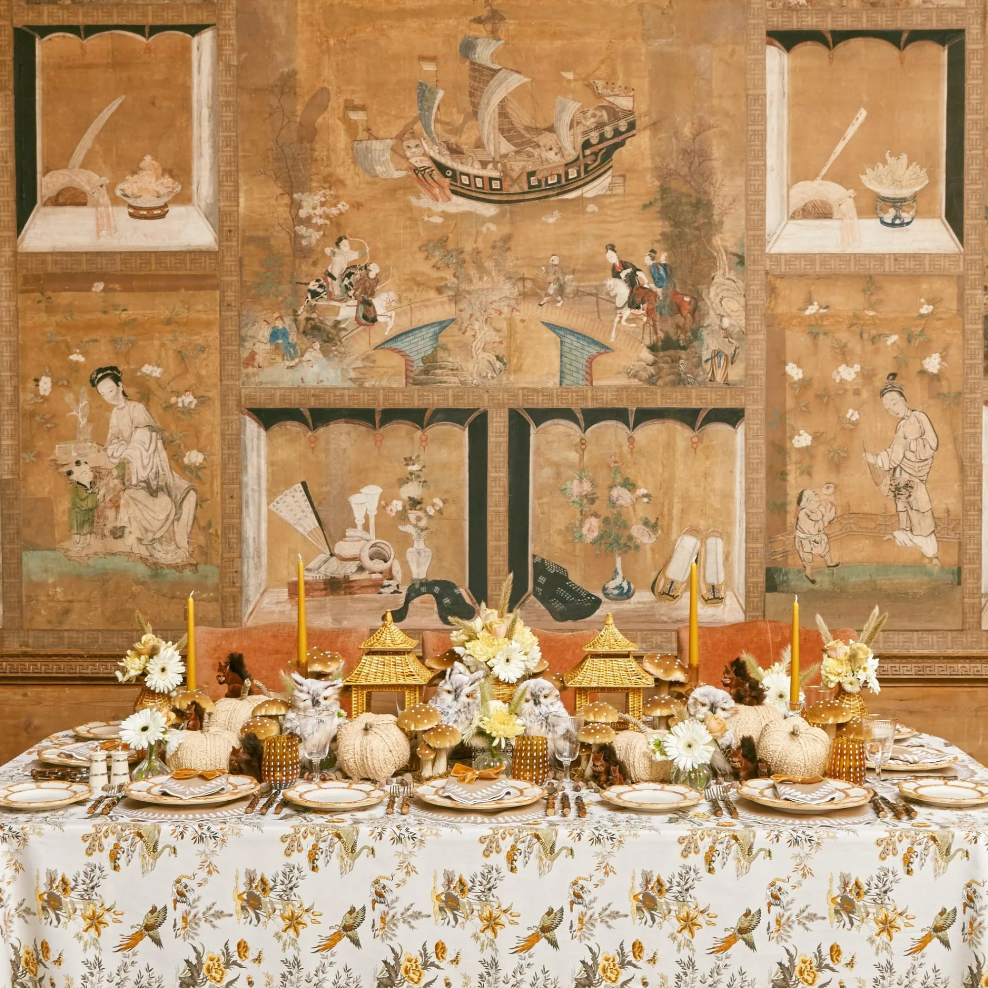 mustard_velvet_napkin_bow_3.webp New Mustard Velvet Napkin Bows (Set Of 4) Napkin Rings, Bows & Wreaths