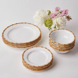 Outlet Nancy Bamboo Dinner Plate (Set Of 4) Bamboo Crockery