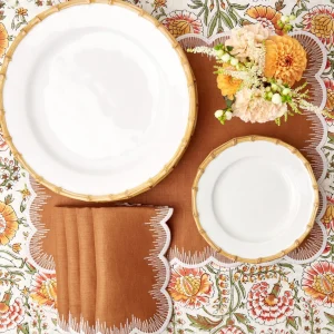 Fashion Nancy Bamboo Dinner Plate (Set Of 4) Dinner Plates