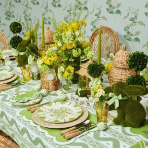 Outlet Natural Rattan Decoration Set Pagodas & Lanterns