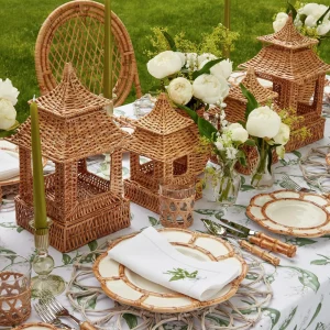 Discount Natural Rattan Pagoda Decoration Set Decoration Sets