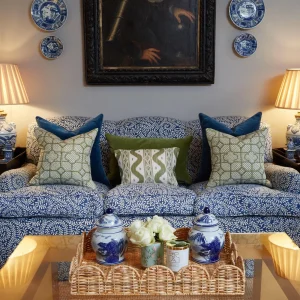 Discount Olive Green Bamboo Trellis Fabric Serena Fresson Fabrics