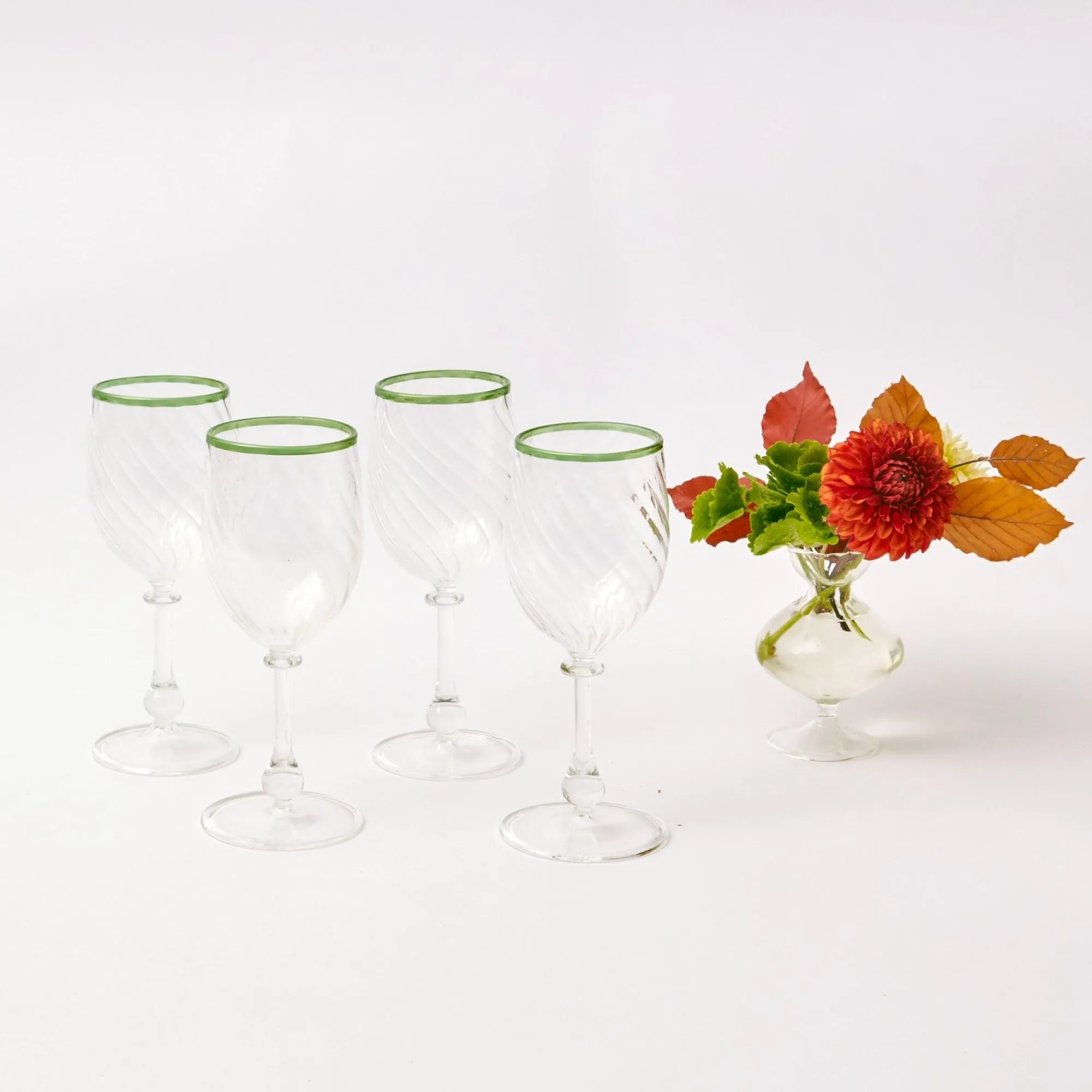 olive_rim_swirl_wine_glas_8.webp Cheap Olive Rim Swirl Wine Glasses (Set Of 4) Glasses