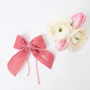 Sale Personalised Dusty Pink Napkin Bow Napkin Rings, Bows & Wreaths