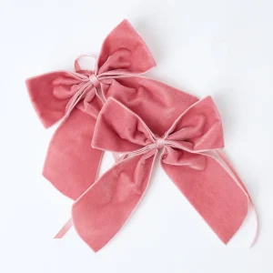Sale Personalised Dusty Pink Napkin Bow Napkin Rings, Bows & Wreaths