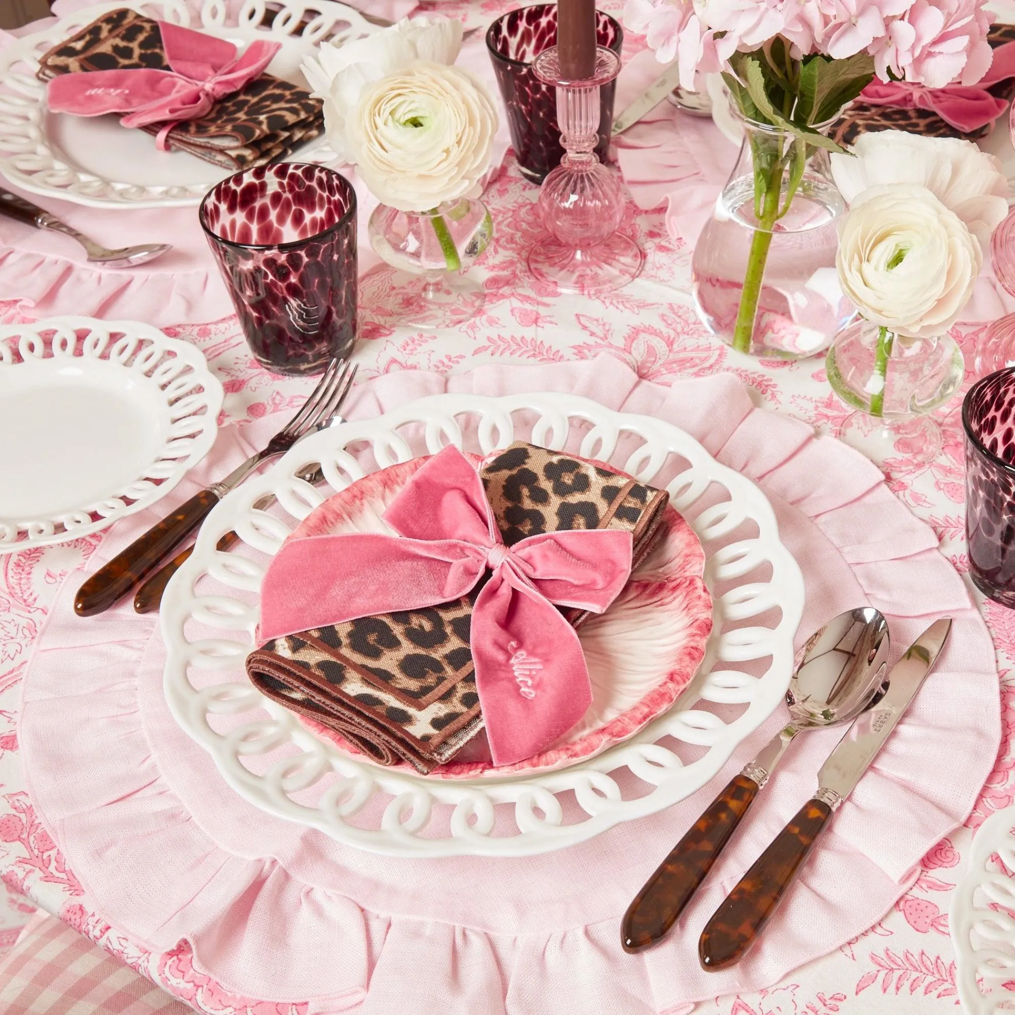 personalised_dusty_pink_n_24.webp Sale Personalised Dusty Pink Napkin Bow Napkin Rings, Bows & Wreaths