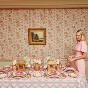 Sale Personalised Dusty Pink Napkin Bow Napkin Rings, Bows & Wreaths