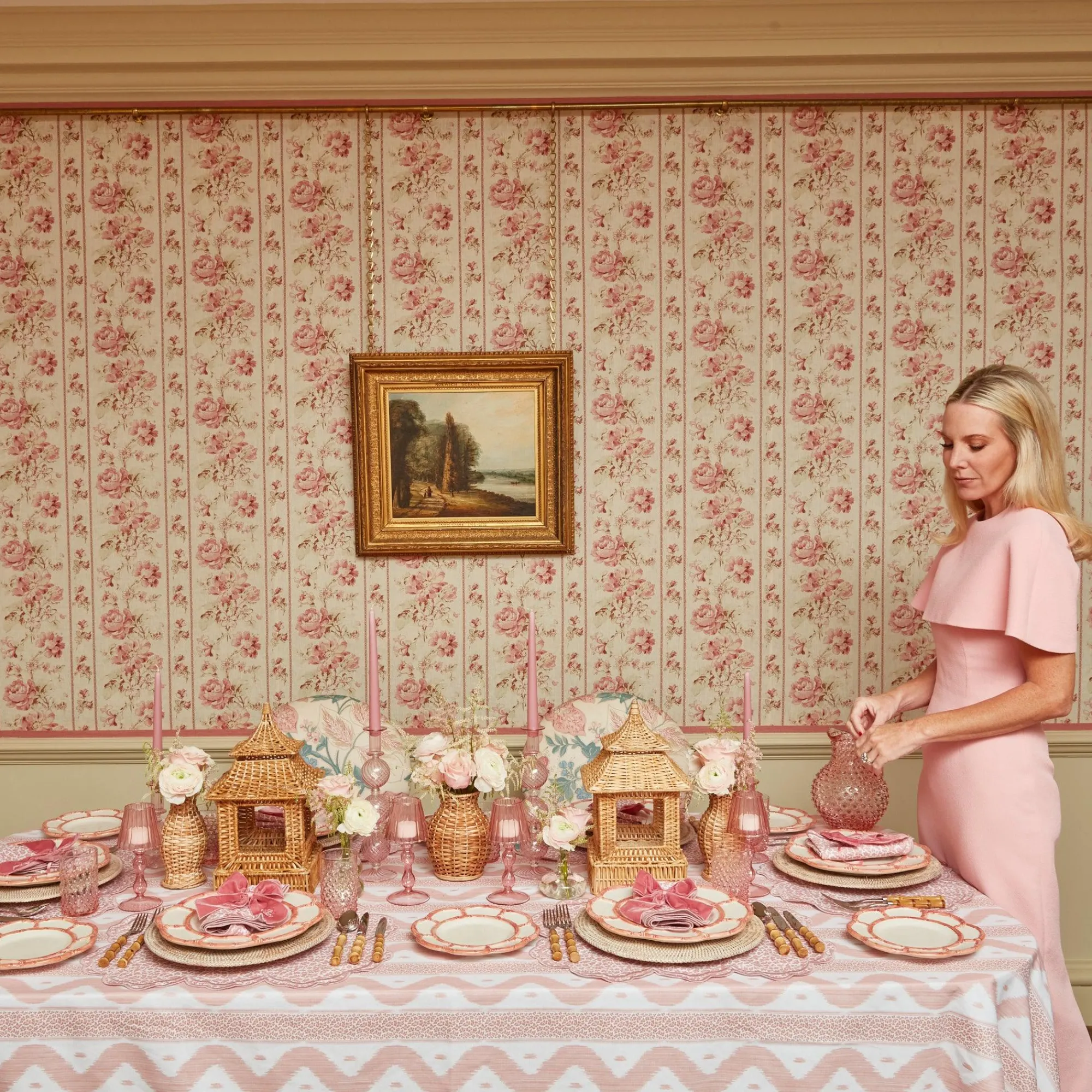 personalised_dusty_pink_n_3.webp Sale Personalised Dusty Pink Napkin Bow Napkin Rings, Bows & Wreaths