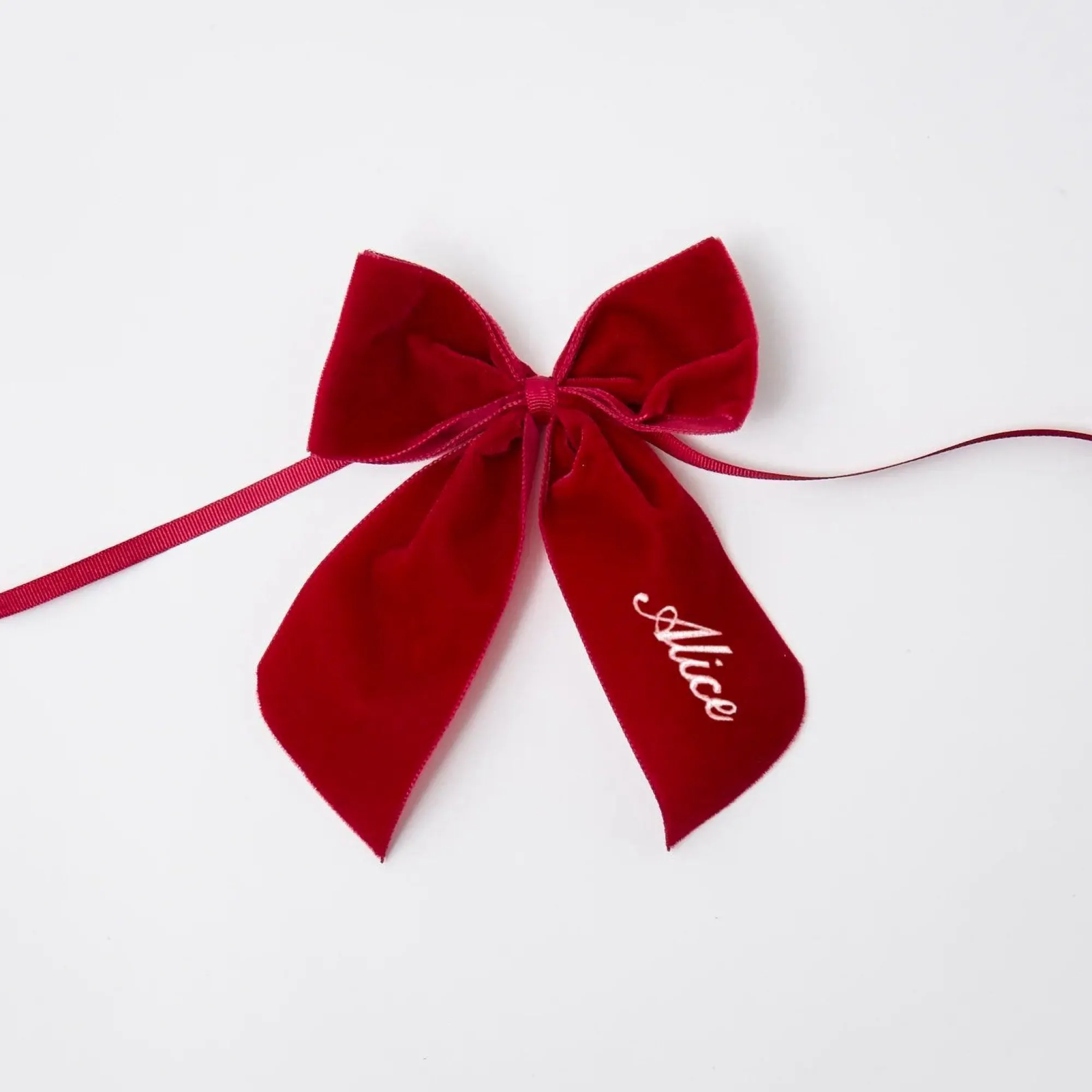 personalised_red_velvet_n_14.webp Online Personalised Red Velvet Napkin Bow Napkin Rings, Bows & Wreaths