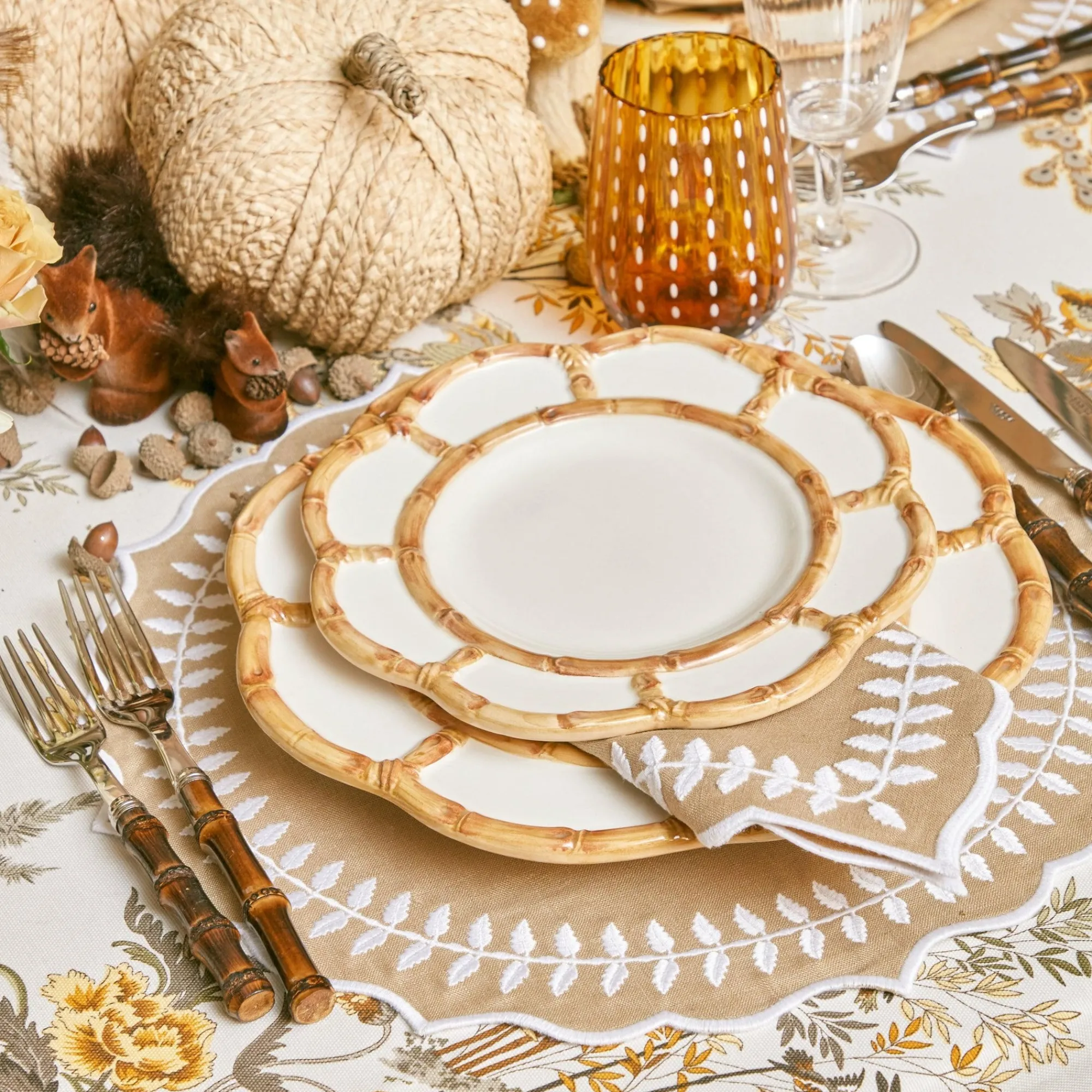 petal_bamboo_ceramic_dinn_15.webp Discount Petal Bamboo Ceramic Dinner & Starter Plates (Set Of 8) Bamboo Crockery