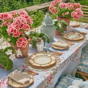 Best Sale Petal Bamboo Ceramic Dinner & Starter Plates (Set Of 8) Dinner Plates