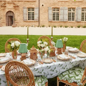 Hot Petal Bamboo Ceramic Dinner Plate (Set Of 4) Crockery Sets