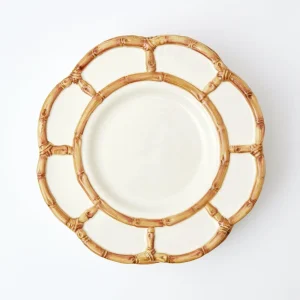 Best Sale Petal Bamboo Ceramic Dinner & Starter Plates (Set Of 8) Dinner Plates