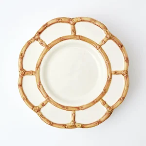 Hot Petal Bamboo Ceramic Dinner Plate (Set Of 4) Crockery Sets