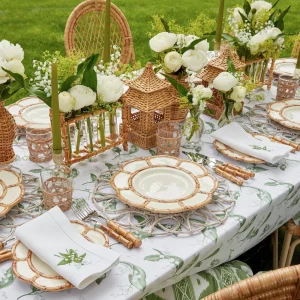 Discount Petal Bamboo Ceramic Dinner & Starter Plates (Set Of 8) Bamboo Crockery