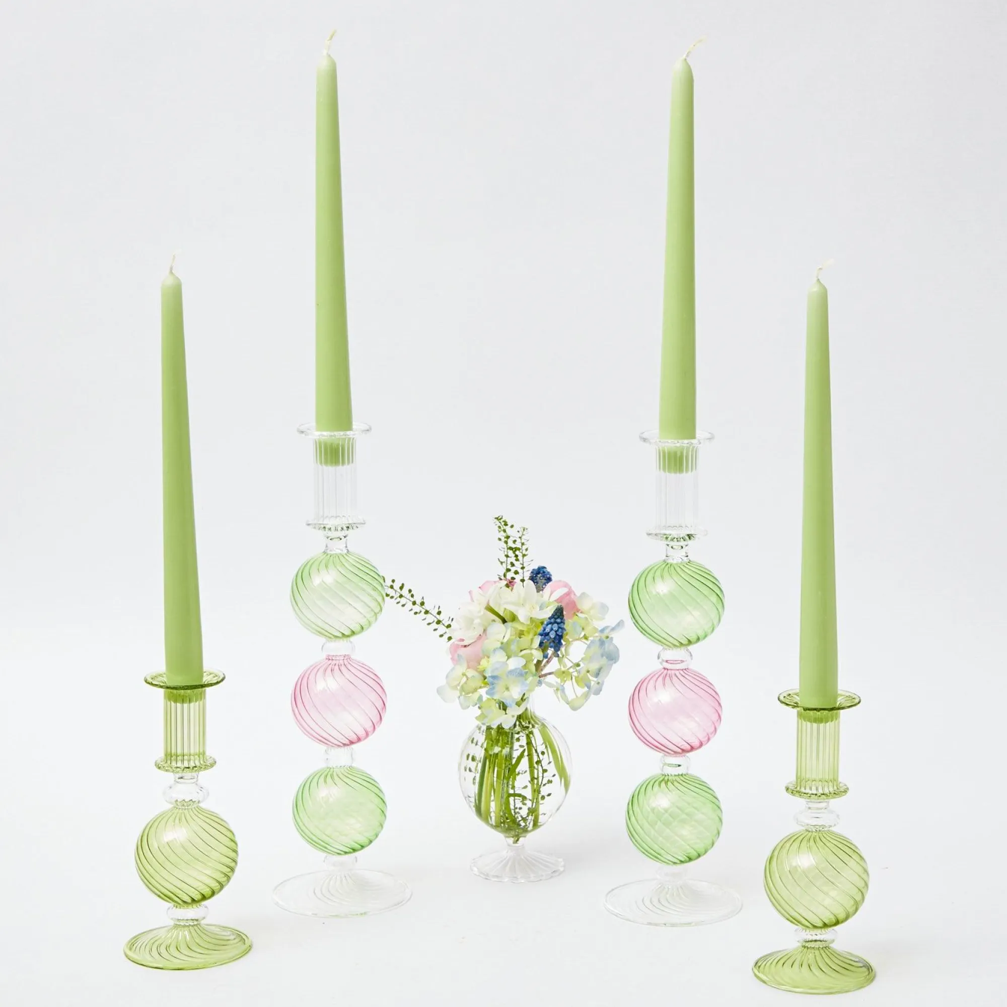 pink__green_camille_candl_0-2.webp Fashion Pink & Green Camille Candle Set (Green Candles) Candle Holders