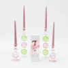 New Pink & Green Camille Candle Set (Pink Candles) Candlescapes