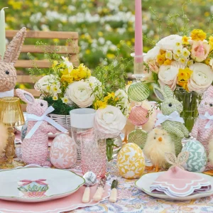 Clearance Pink & Green Camille Candle Holder (Pair) Candle Holders