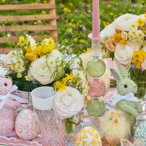 Fashion Pink & Green Camille Candle Set (Green Candles) Candle Holders