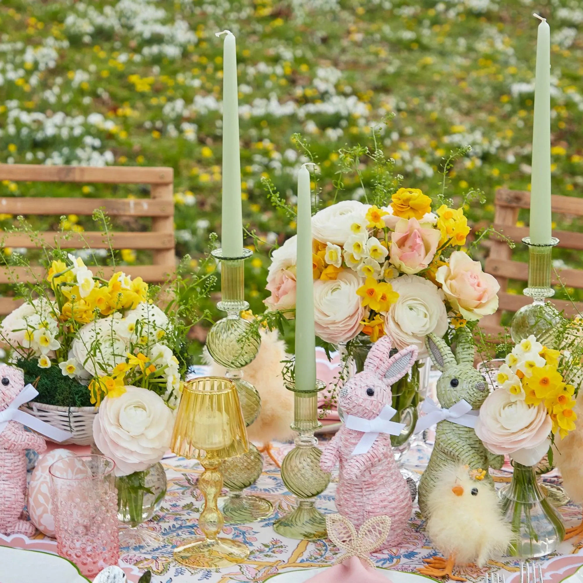 pink__green_camille_candl_6-1.webp Fashion Pink & Green Camille Candle Set (Green Candles) Candle Holders