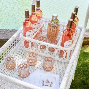 Best Pink & Green Pagoda Cocktail Napkins (Set Of 4) Napkins