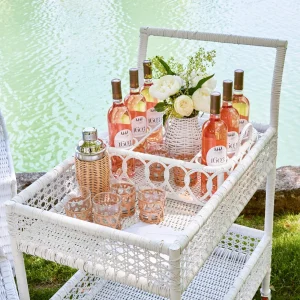 Best Pink & Green Pagoda Cocktail Napkins (Set Of 4) Napkins