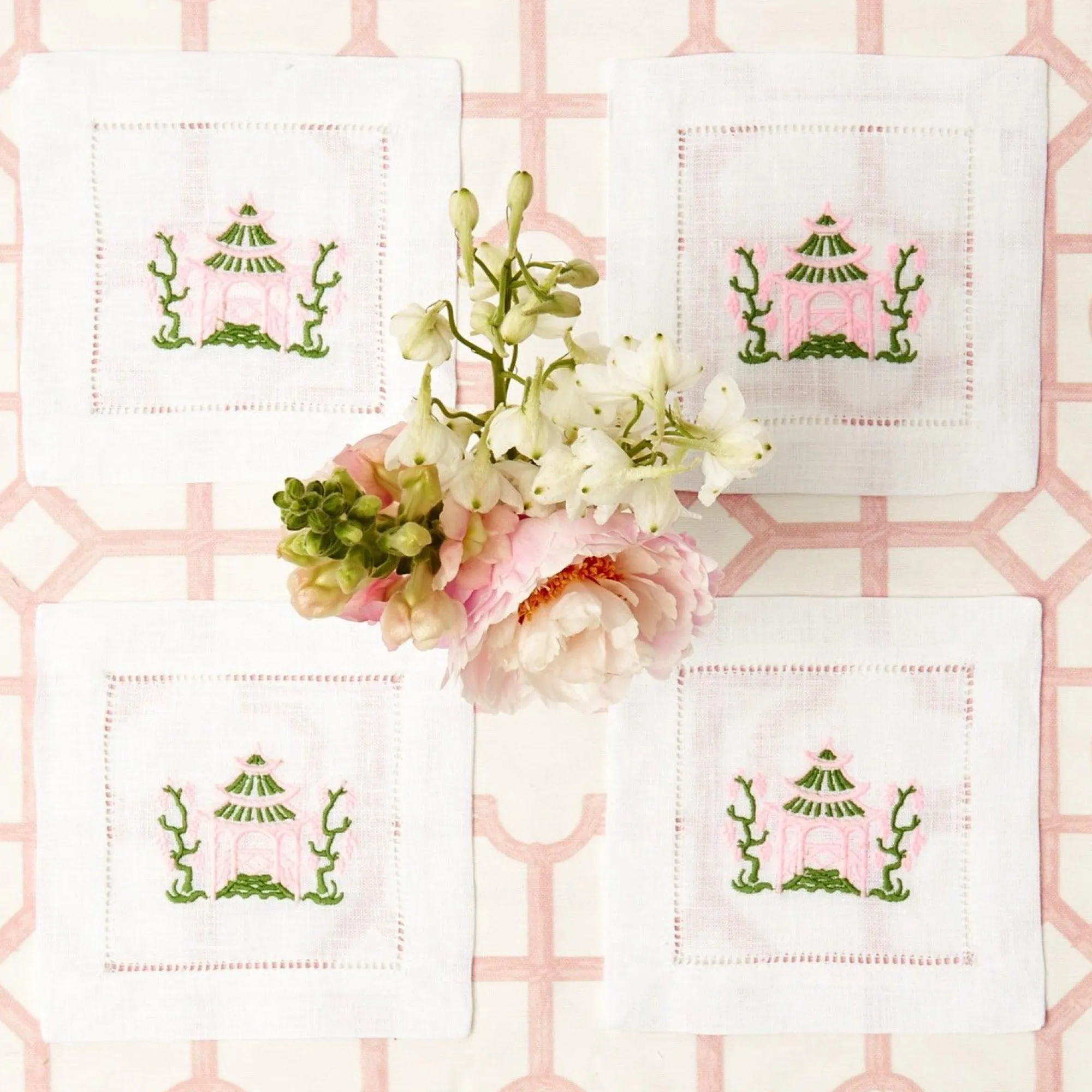 pink__green_pagoda_cockta_7.webp Best Pink & Green Pagoda Cocktail Napkins (Set Of 4) Napkins