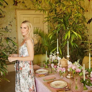 Flash Sale Pink & Green Pagoda Dinner Plate (Set Of 4) Crockery Sets