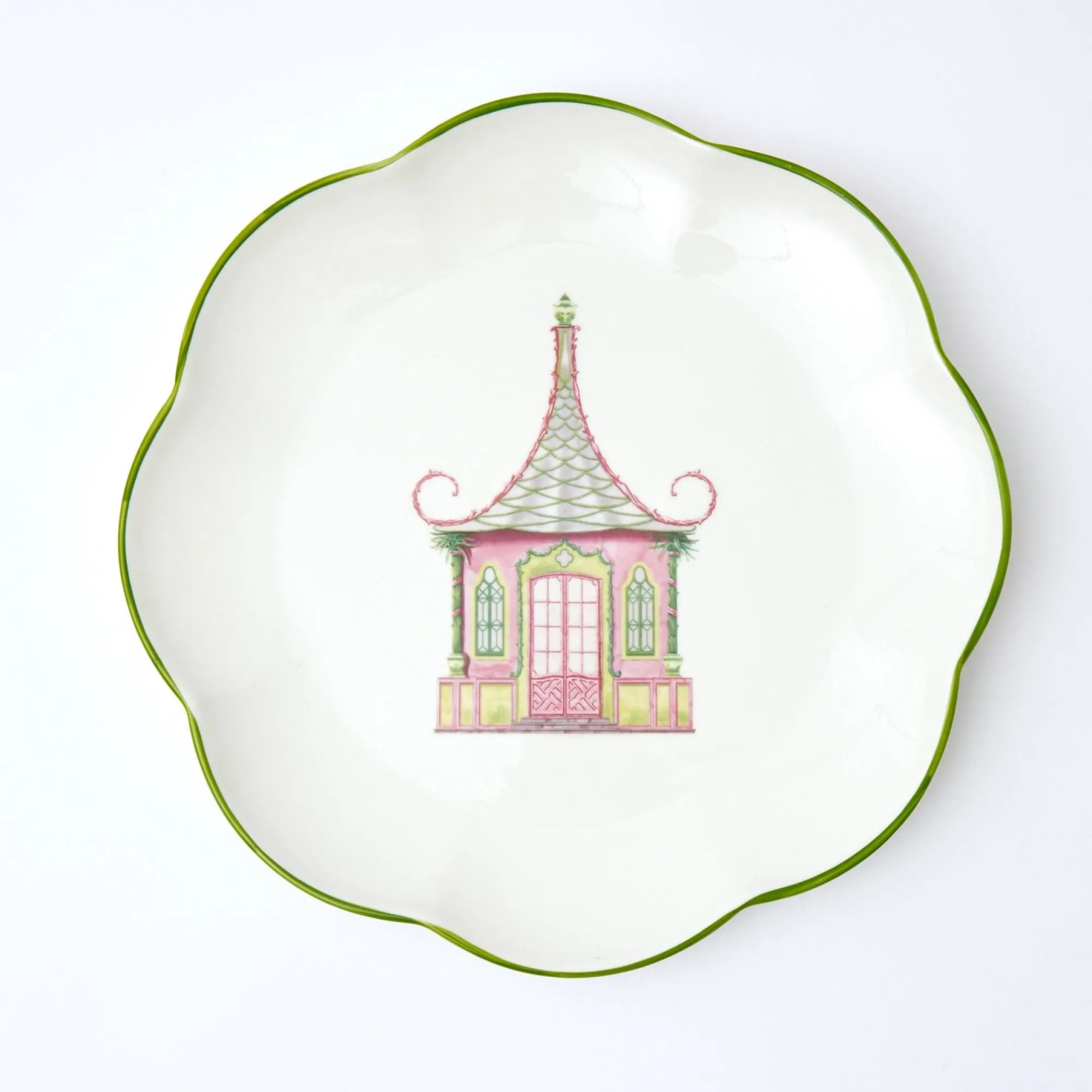 pink__green_pagoda_dinner_13.webp Flash Sale Pink & Green Pagoda Dinner Plate (Set Of 4) Crockery Sets