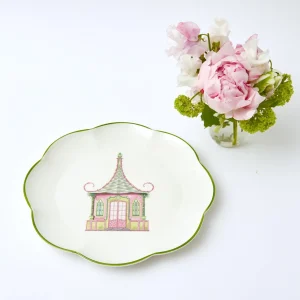 Flash Sale Pink & Green Pagoda Dinner Plate (Set Of 4) Crockery Sets