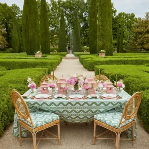Flash Sale Pink & Green Pagoda Dinner Plate (Set Of 4) Crockery Sets