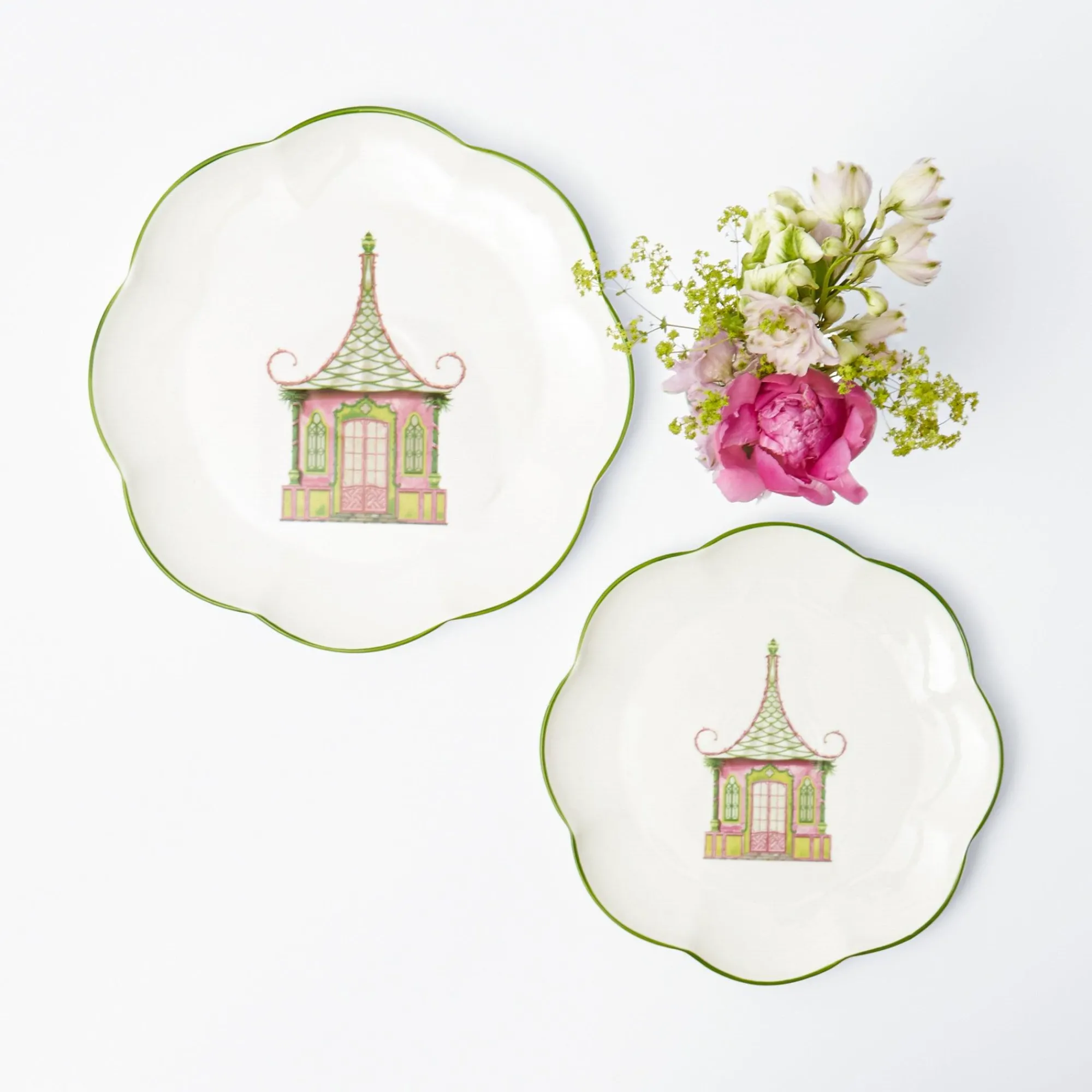pink__green_pagoda_dinner_7-3.webp Cheap Pink & Green Pagoda Dinner & Starter Plates (Set Of 8) Dinner Plates