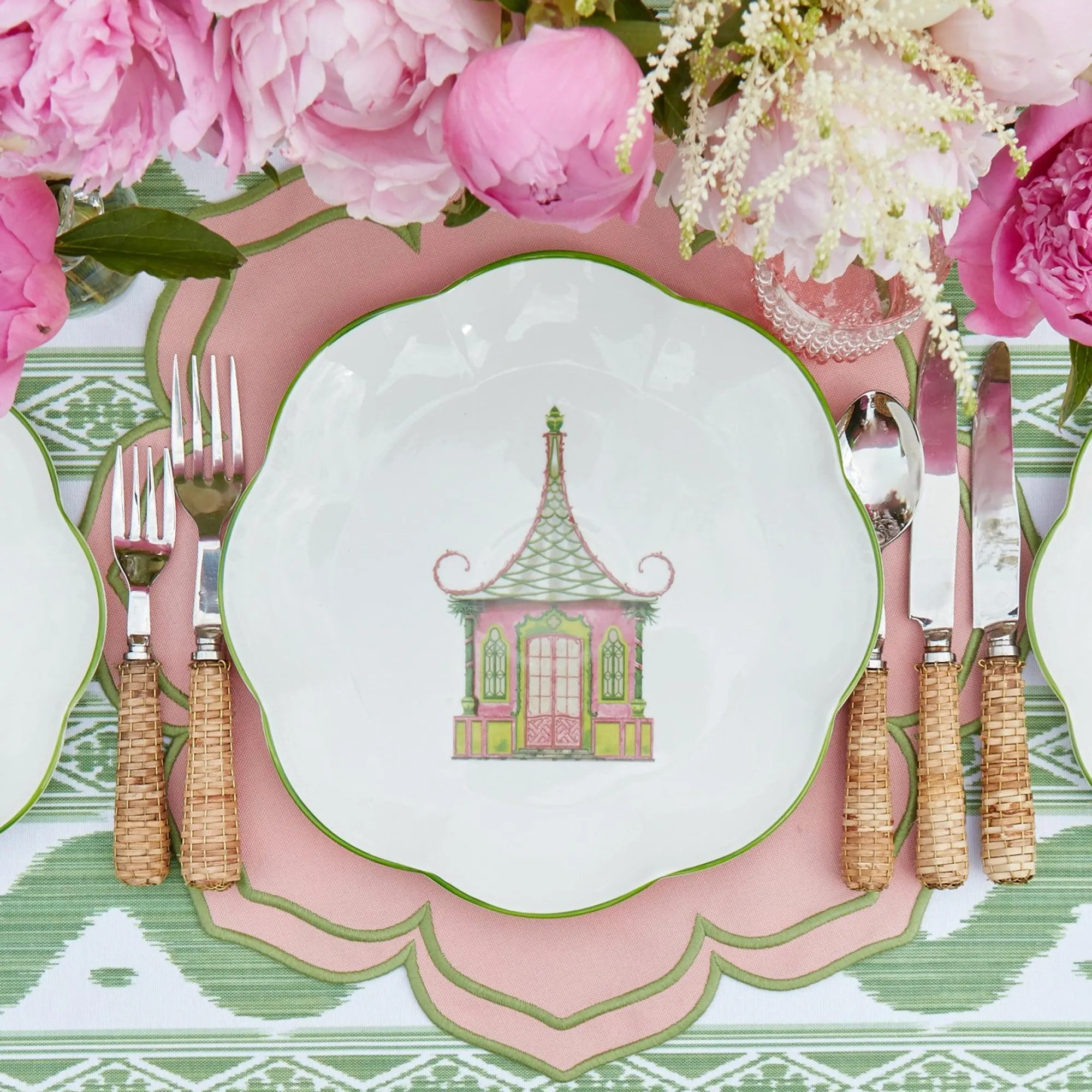pink__green_pagoda_dinner_9-3.webp Cheap Pink & Green Pagoda Dinner & Starter Plates (Set Of 8) Dinner Plates