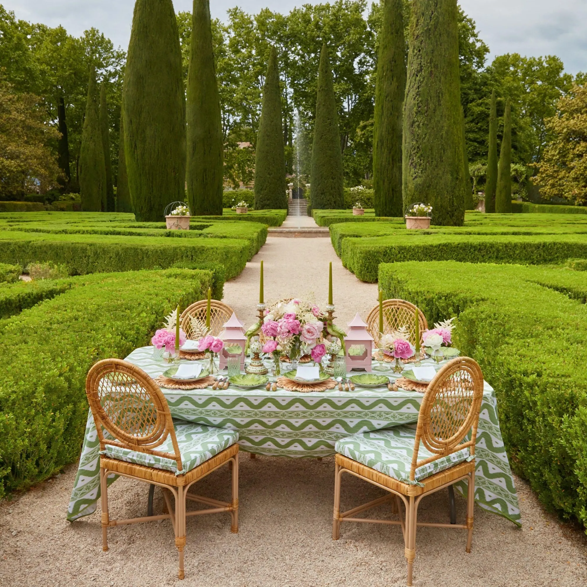 pink__green_pagoda_napkin_3.webp New Pink & Green Pagoda Napkins (Set Of 4) Napkins