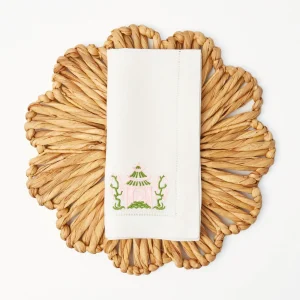 New Pink & Green Pagoda Napkins (Set Of 4) Napkins