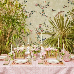 Store Pink & Green Pagoda Starter Plate (Set Of 4) Starter Plates