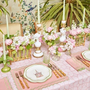 Store Pink & Green Pagoda Starter Plate (Set Of 4) Starter Plates