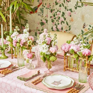 Store Pink & Green Pagoda Starter Plate (Set Of 4) Starter Plates