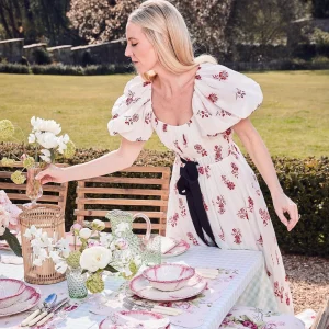 Best Sale Pink Capri Lettuce Dinner Plate (Set Of 4) Crockery Sets