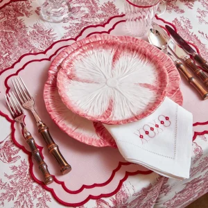 Best Sale Pink Capri Lettuce Dinner Plate (Set Of 4) Crockery Sets