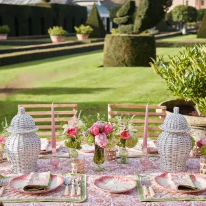 Shop Pink Capri Lettuce Starter Plate (Set Of 4) Lettuce Crockery