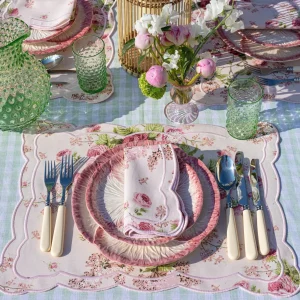 Fashion Pink Capri Lettuce Starter Plate (Set Of 4) Starter Plates