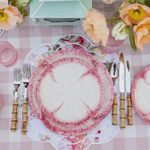 Online Pink Capri Lettuce Starter Plate (Set Of 4) Crockery Sets