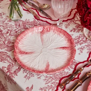 Fashion Pink Capri Lettuce Starter Plate (Set Of 4) Starter Plates