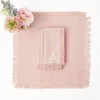 Flash Sale Pink Fringe Napkins (Set Of 4) Napkins