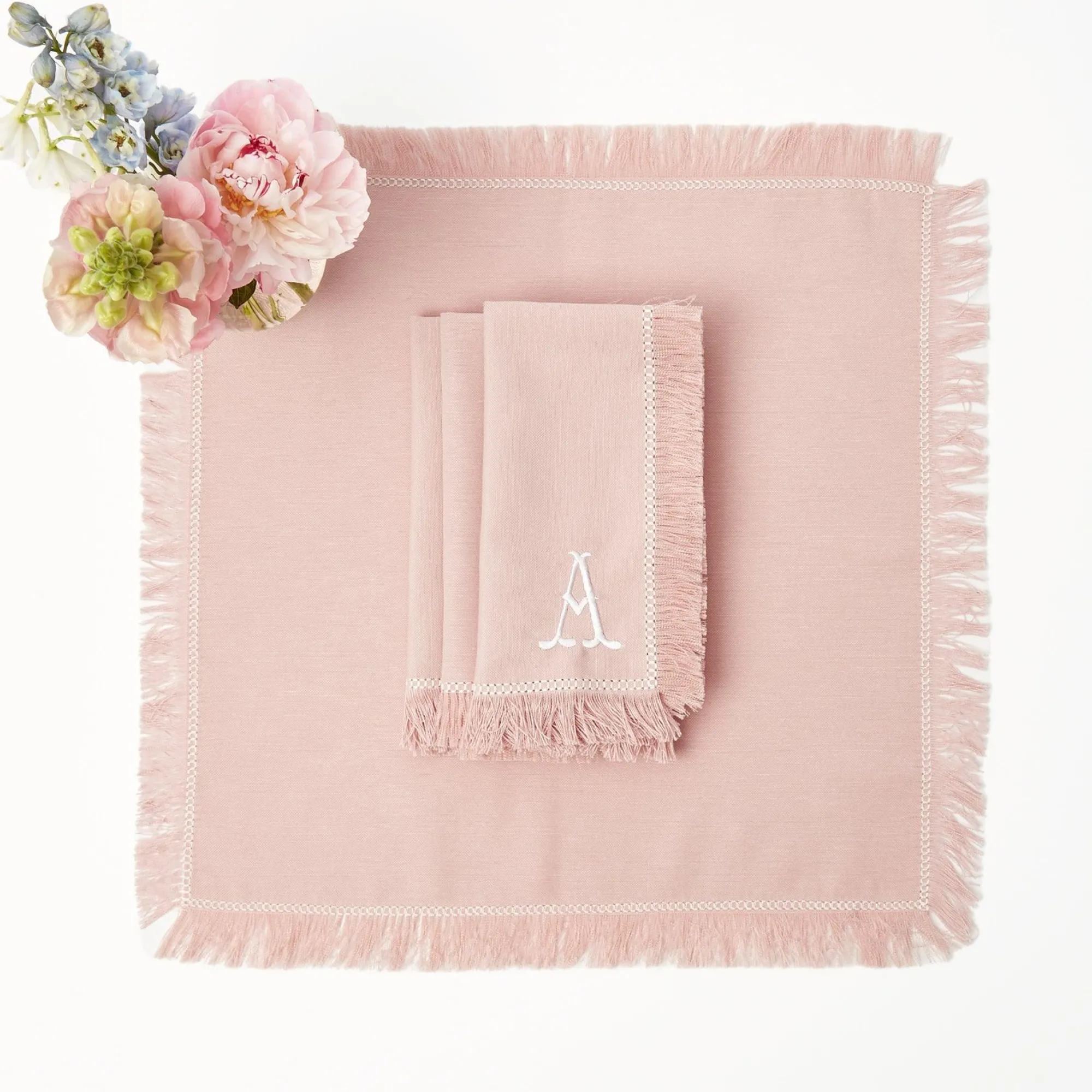 pink_fringe_napkins_set_o_0.webp Flash Sale Pink Fringe Napkins (Set Of 4) Napkins