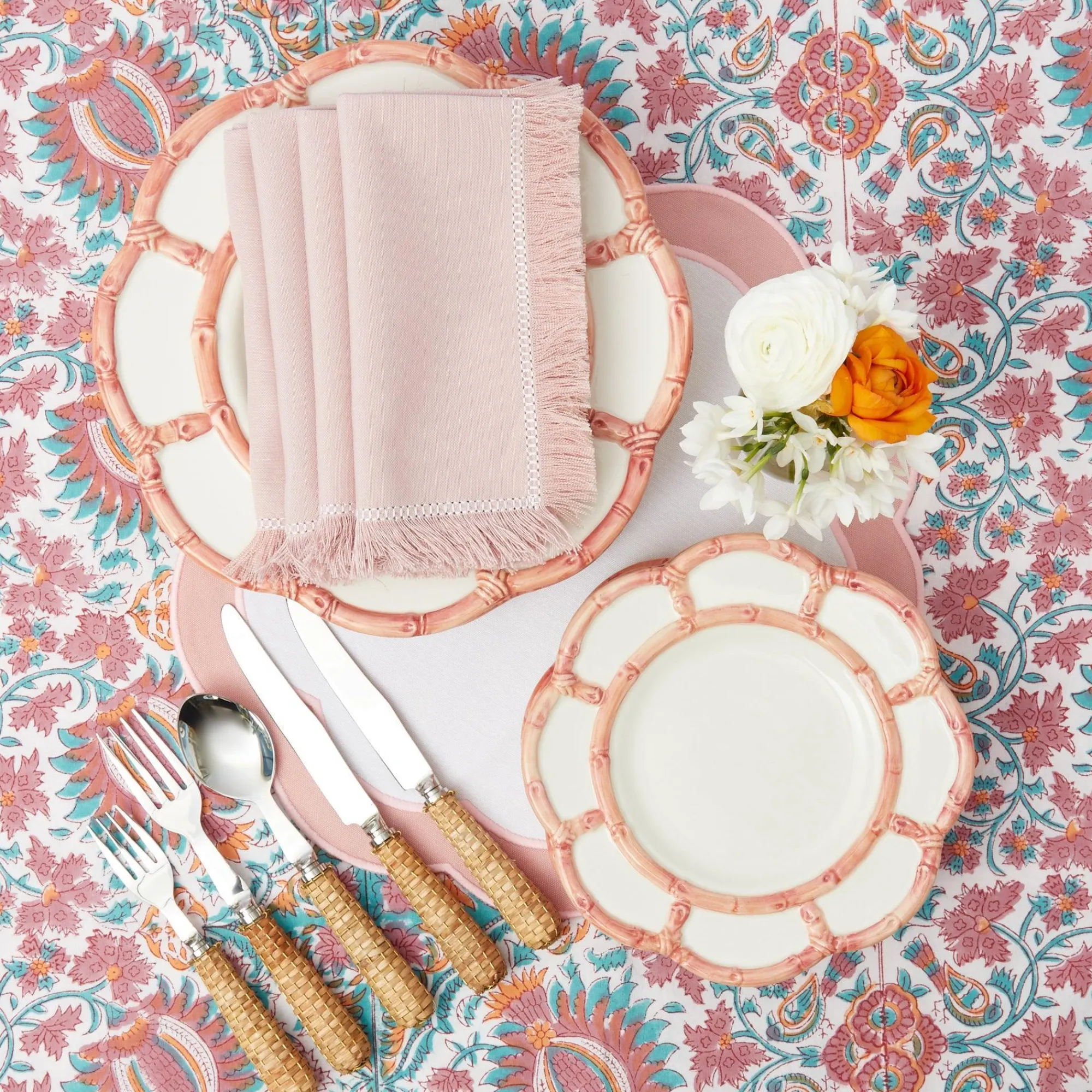 pink_fringe_napkins_set_o_12.webp Flash Sale Pink Fringe Napkins (Set Of 4) Napkins