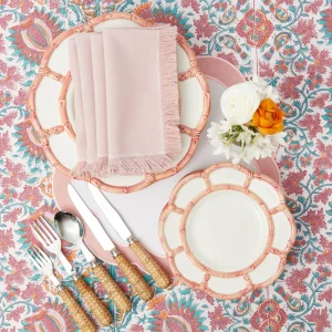 Flash Sale Pink Fringe Napkins (Set Of 4) Napkins