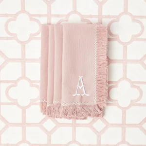Flash Sale Pink Fringe Napkins (Set Of 4) Napkins