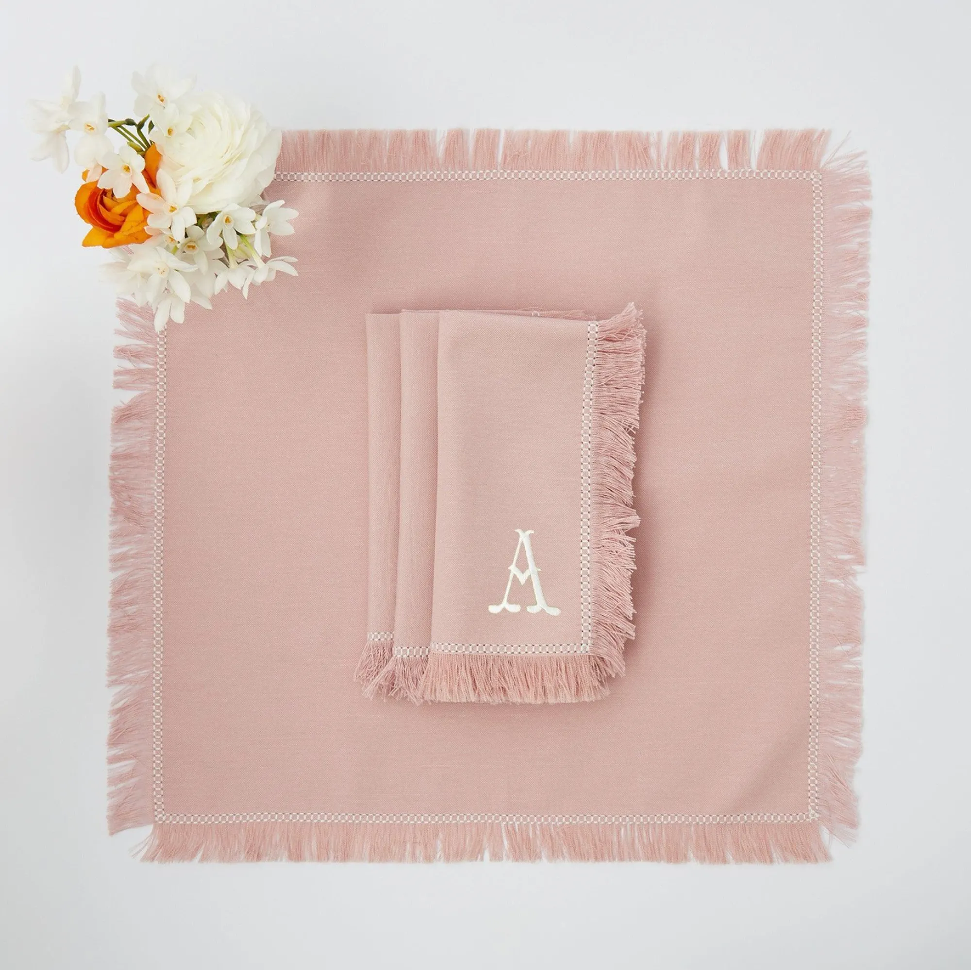 pink_fringe_napkins_set_o_8.webp Flash Sale Pink Fringe Napkins (Set Of 4) Napkins